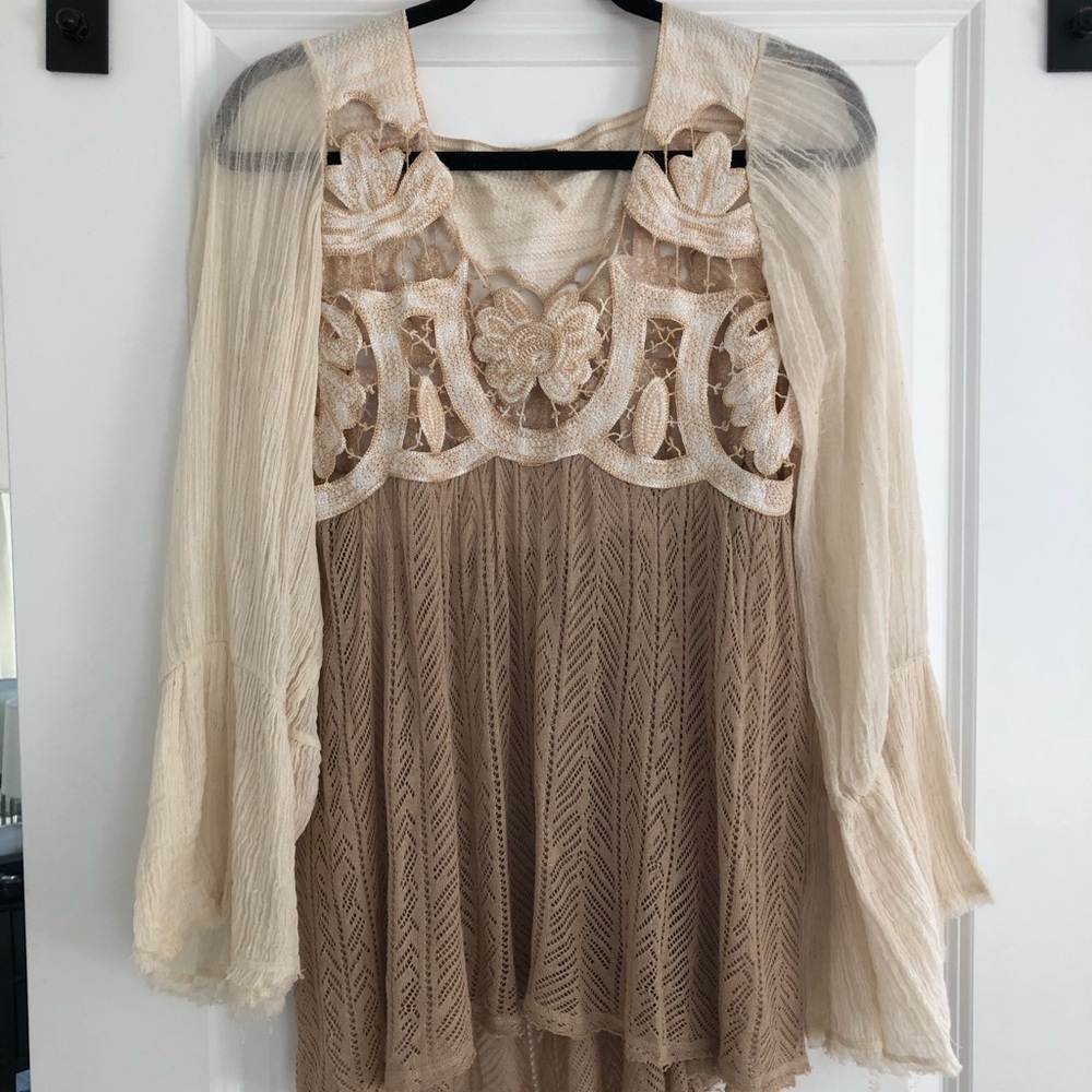 Free People Long Sleeve Flowy Top